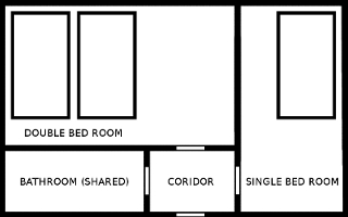 Rooms with shared bathroom
